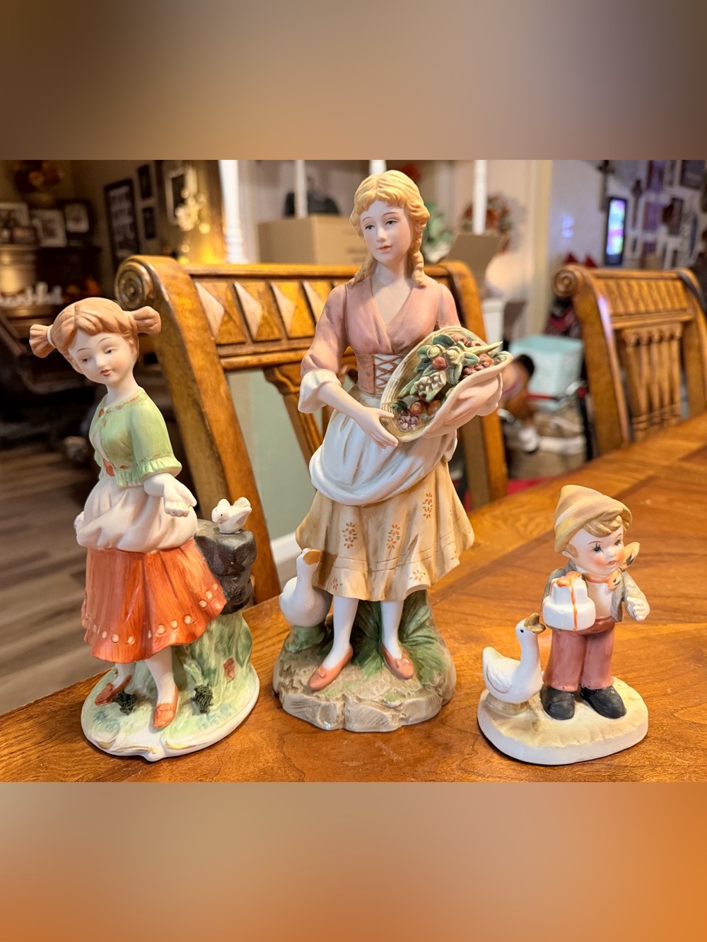 Vintage Homco Porcelain Figurines Set of 3.